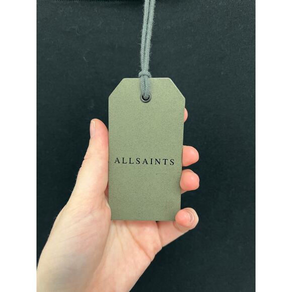 ALLSAINTS Rita Oversized Boat Neck Off-Shoulder Designer Long Sleeve Tee - Large - Picture 10 of 15